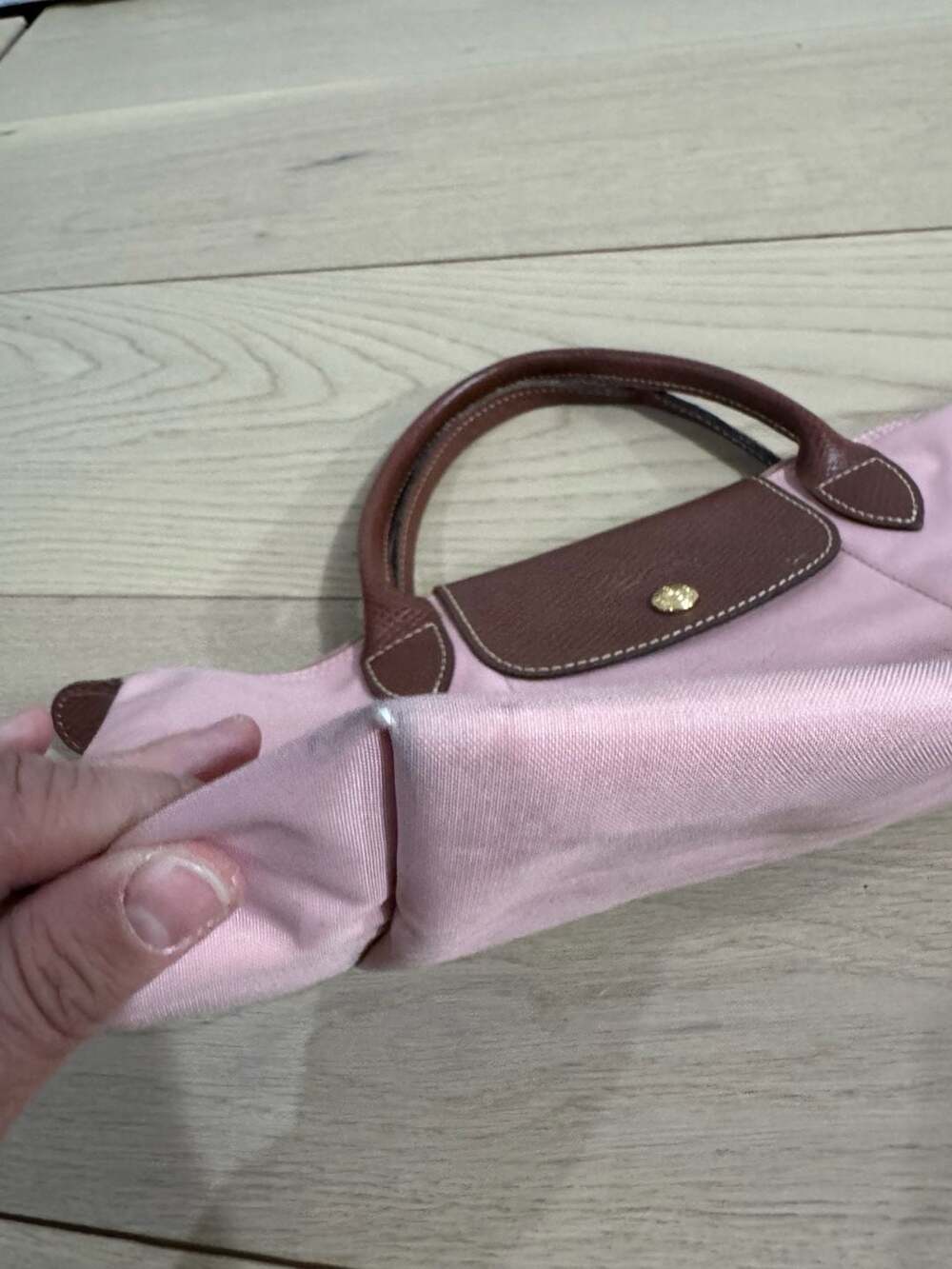 Longchamp Le Pliage Original Top Handle Bag, Small, Pink - Picture 5 of 9